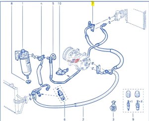 Cable de aire acondicionado 1.6 16V 8200154981 Nuevo OE Renault Megane