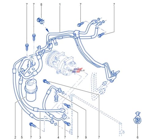 Conducto de aire acondicionado 9246100Q0C Nuevo OE Renault Trafic 3