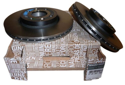 Disco de freno delantero completo original 7701207795 Clio 3