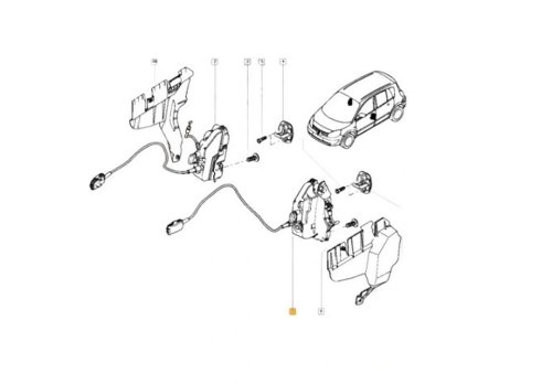Cerradura de puerta delantera izquierda 8200119122 Scenic 2 Original