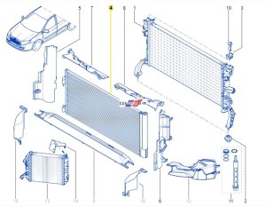 Condensador de aire acondicionado NRF 921100002R Laguna 3