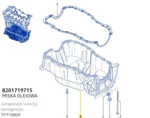Cárter de aceite Renault 1.6 16V 8201719715