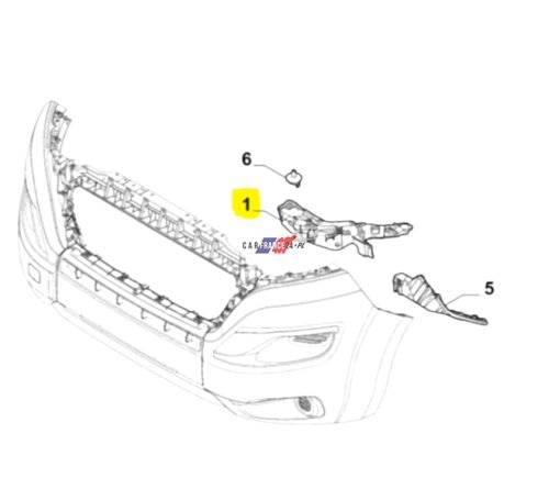 Soporte del parachoques delantero derecho 1391282080 Jumper 3 Boxer 3