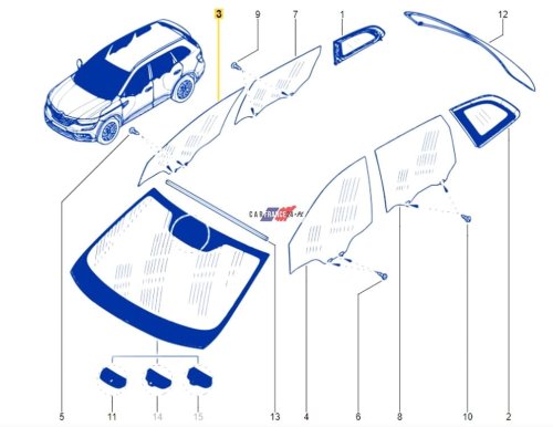 Cristal de la puerta delantera derecha Renault Koleos 2 803000438R