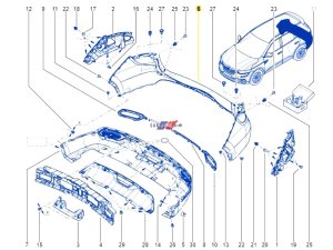 Parachoques trasero Renault Koleos 2  TEQXD 850226334R