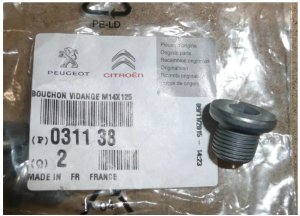 Tapón del cárter de aceite 031138  Nuevo OE PSA C2 C3 C4 Evasion