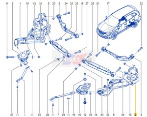 Brazo oscilante  izquierdo trasero inferior 2,0 DCI 555025HA0B OE Renault Koleos 2 4x4