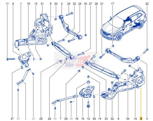 Brazo oscilante  izquierdo trasero inferior 2,0 DCI 555025HA0B OE Renault Koleos 2 4x4