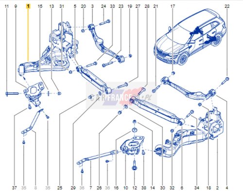 Brazo oscilante derecho trasero inferior 2,0 DCI 555015HA0B OE Renault Koleos 2 4x4