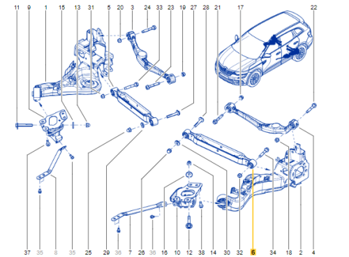 Brazo oscilante izquierdo trasero inferior 2,0 DCI 551115HA0B OE Renault Koleos II 4x4