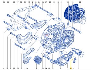 Arandela para caja de cambios 3220700Q0B Nueva OE Renault