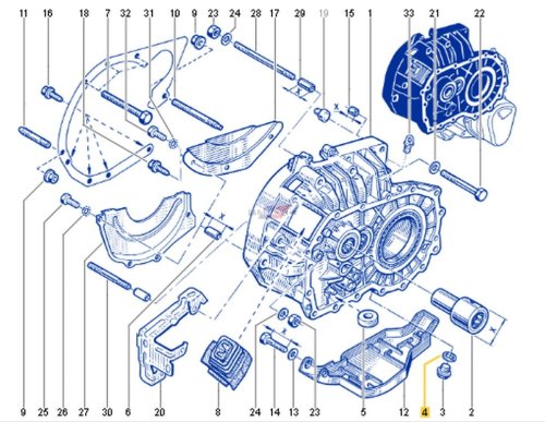 Arandela para caja de cambios 3220700Q0B Nueva OE Renault