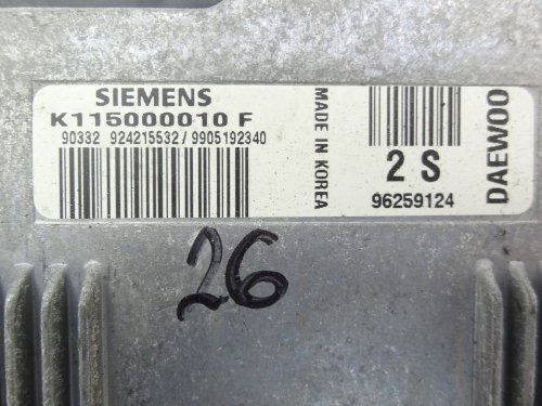 Controlador del motor Daewoo Matiz K115000010F  96259124