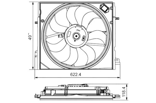 Ventilador del radiador Valeo R Kadjar 698582 Nuevo original