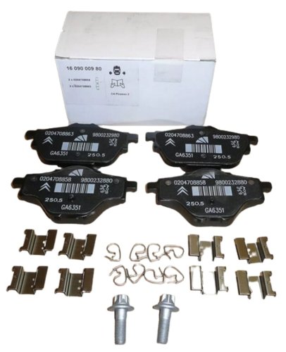 Pastillas de freno traseras 1609000980 Nuevas originales Citroën Peugeot 308