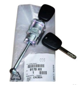 Cilindro de cerradura 9170HX Parte trasera Puertas batientes Peugeot Partner Original