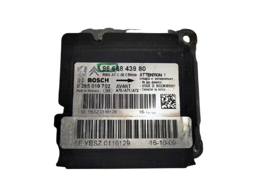 Controlador del sensor del airbag  0285010702 6546S1 Peugeot 207