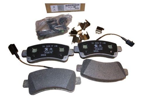 Pastillas de freno traseras 1612434080 Citroën Jumper 3 Peugeot Boxer 3 Original