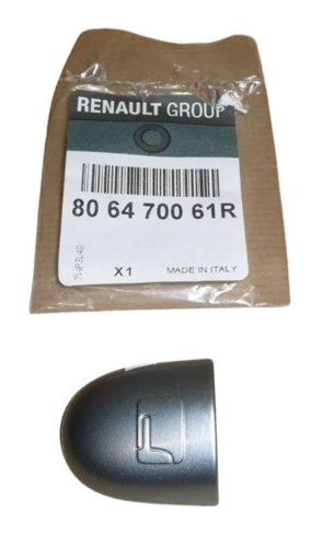Tapa de la manilla Renault 806470061R plateada sin orificio para la llave, original