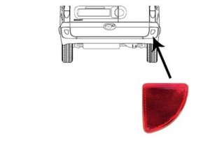 Reflector trasero derecho  2655400QAD Nuevo OE Renault Kangoo