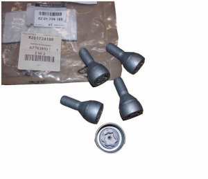 Tornillos de rueda 8201724188 Kit antirrobo Renault Original Nuevo
