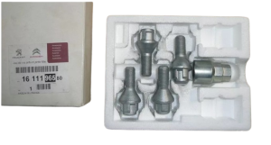 Tornillos de rueda 1611196580 Kit antirrobo PSA Original Nuevo