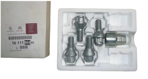 Tornillos de rueda 1611196580 Kit antirrobo PSA Original Nuevo