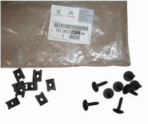 Juego de tornillos para el parachoques trasero 1606390280 Citroën DS5 Original Nuevo