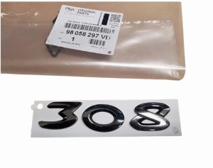 Emblema trasero 98058297VD Peugeot 308 II Original Nuevo