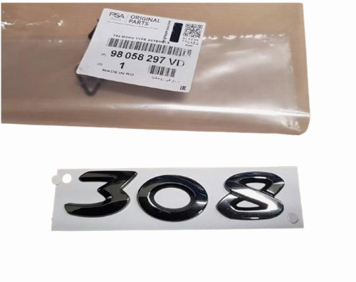 Emblema trasero 98058297VD Peugeot 308 II Original Nuevo