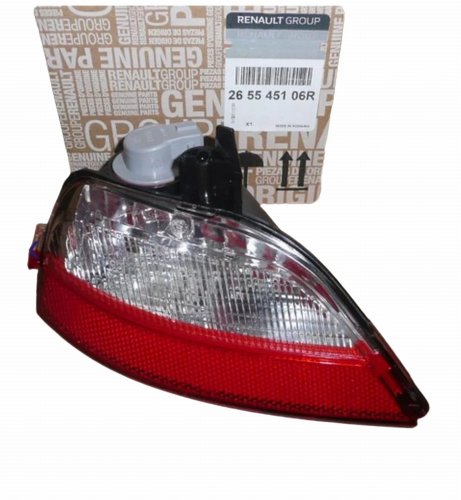 Luz de marcha atrás derecha 265545106R Dacia Duster 17 - Original nueva