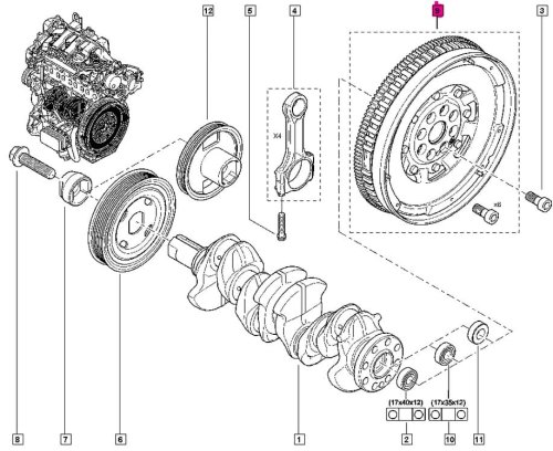 Rueda bimasa 123000785R Koleos Qashqai 2.0DCI