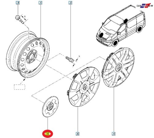 Tapacubos original 403150833R Renault Trafic