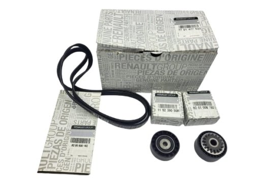 Juego de correas trapezoidales 1,2 16V 7701477533 Nuevo Original Dacia Renault Sandero