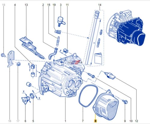 Carcasa de la caja Original 3213100QAB Renault JH3 1.5DCI