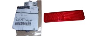 Reflector del parachoques trasero 2607900QAB Renault Master II Original Nuevo