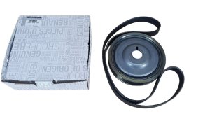 Juego de polea de eje + correa 123037092R Dacia Duster II 1.5DCI Original Nuevo