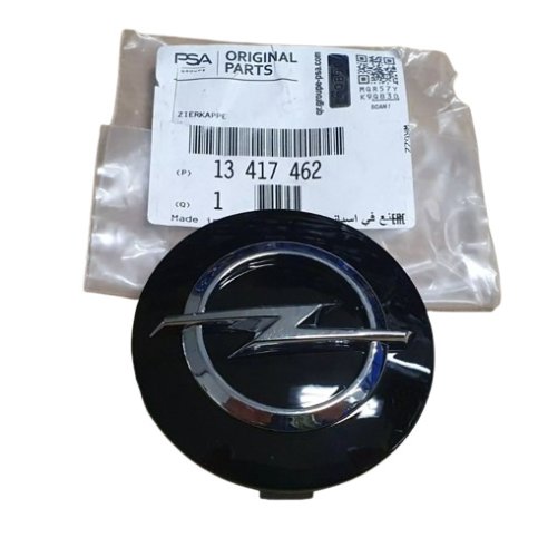 Tapa para llanta de aleación 13417462 Opel Corsa D, negra, original, nueva
