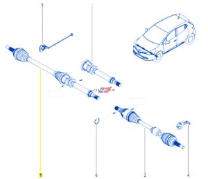 Semieje de transmisión derecha original 391000926R Clio 4 1.2TCE