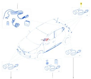 Sensor de aparcamiento Pdc original 2599800Q0D Clio 4 Megane 3