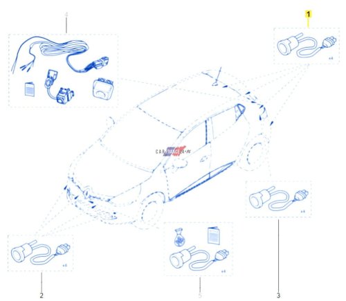 Sensor de aparcamiento Pdc original 2599800Q0D Clio 4 Megane 3