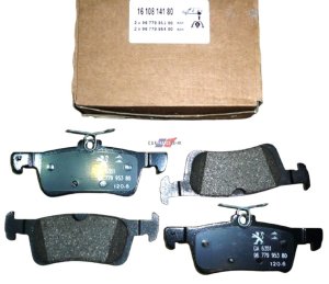 Pastillas de freno Peugeot 308 Traseras 249 mm 1610814180