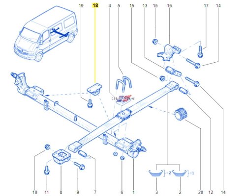 Tope de muelle 5524000QAA Master Movano Interstar