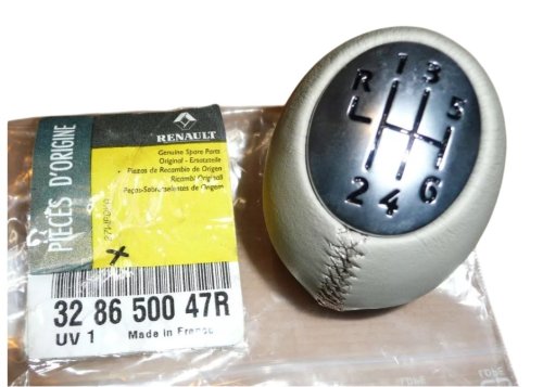 Pomo del cambio de marchas de 6 velocidades 328650047R Renault Megane III Original Nuevo