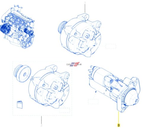Motor de arranque original 2330000Q0F Laguna 3 Scenic 3 1.5DCI