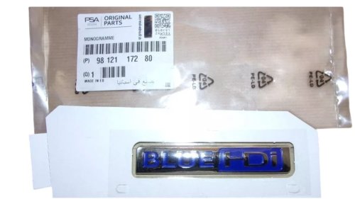 Emblema BlueHDi 9812117280 Peugeot 2008 Original Nuevo